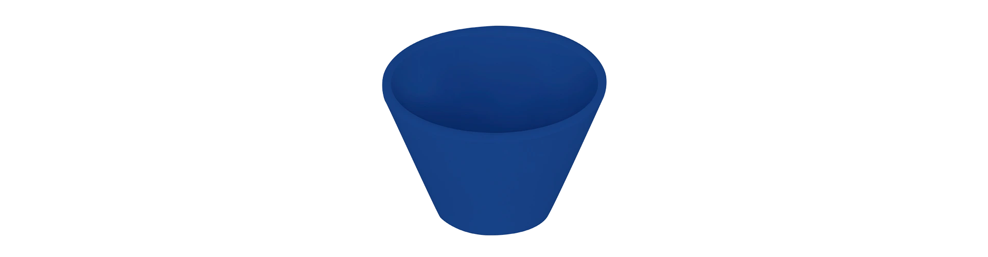 vaso blu per interni ed esterni in polietilene stile moderno