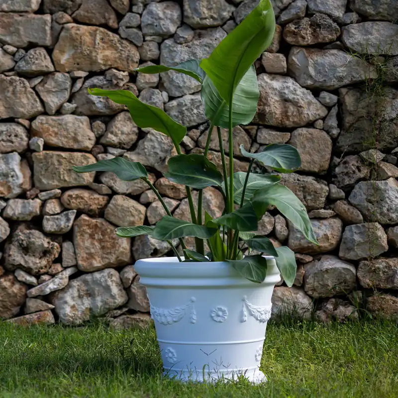 vaso a tutta capienza tondo festonato giardino in stile classico kloris